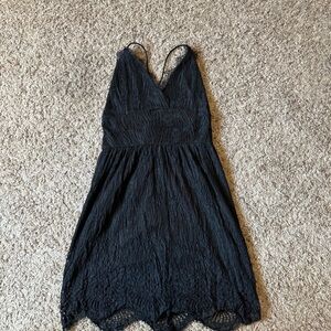 Lace corset back mini dress